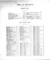 Table of Contents, Grant County 1917